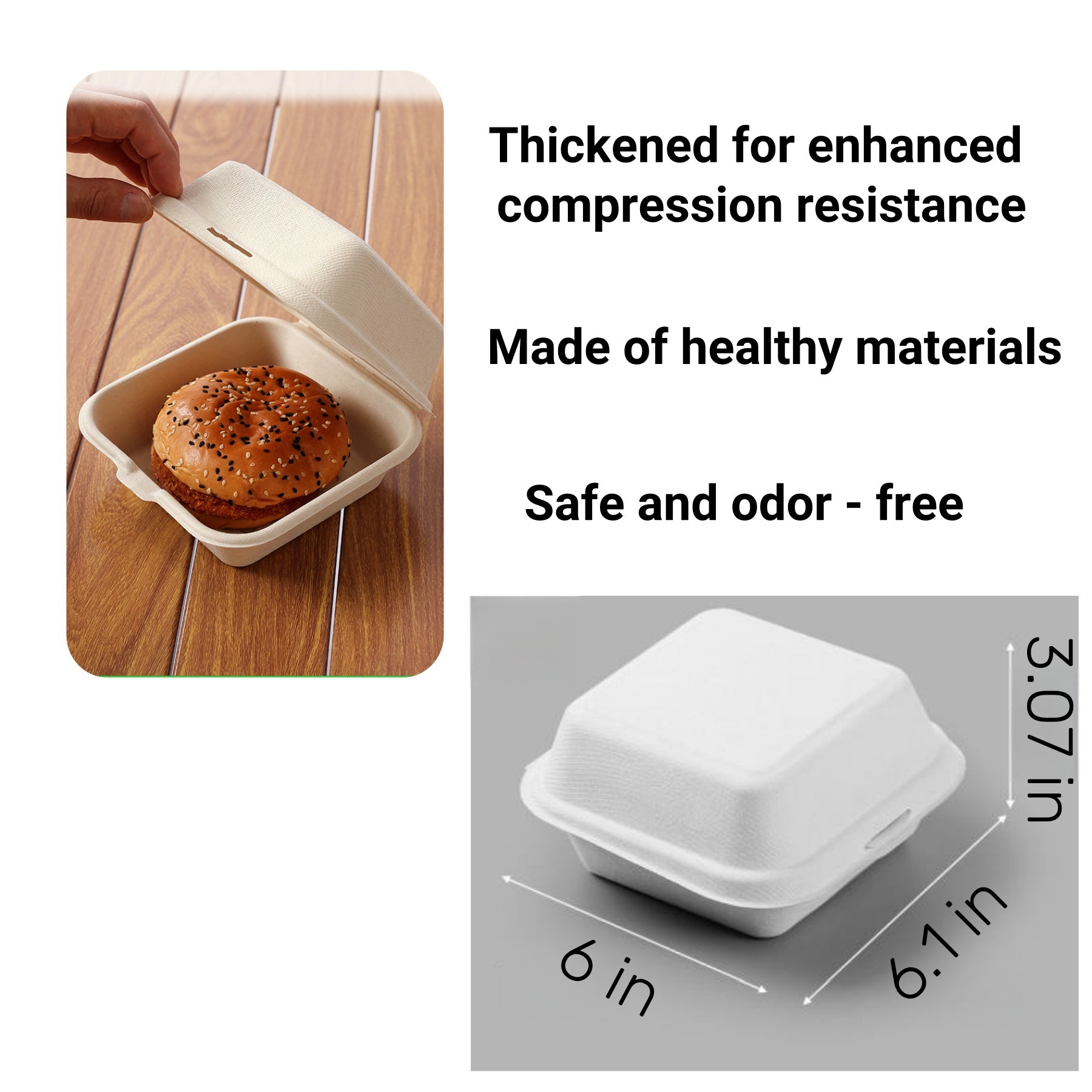 Disposable Biodegradable Take Out Lunch Box