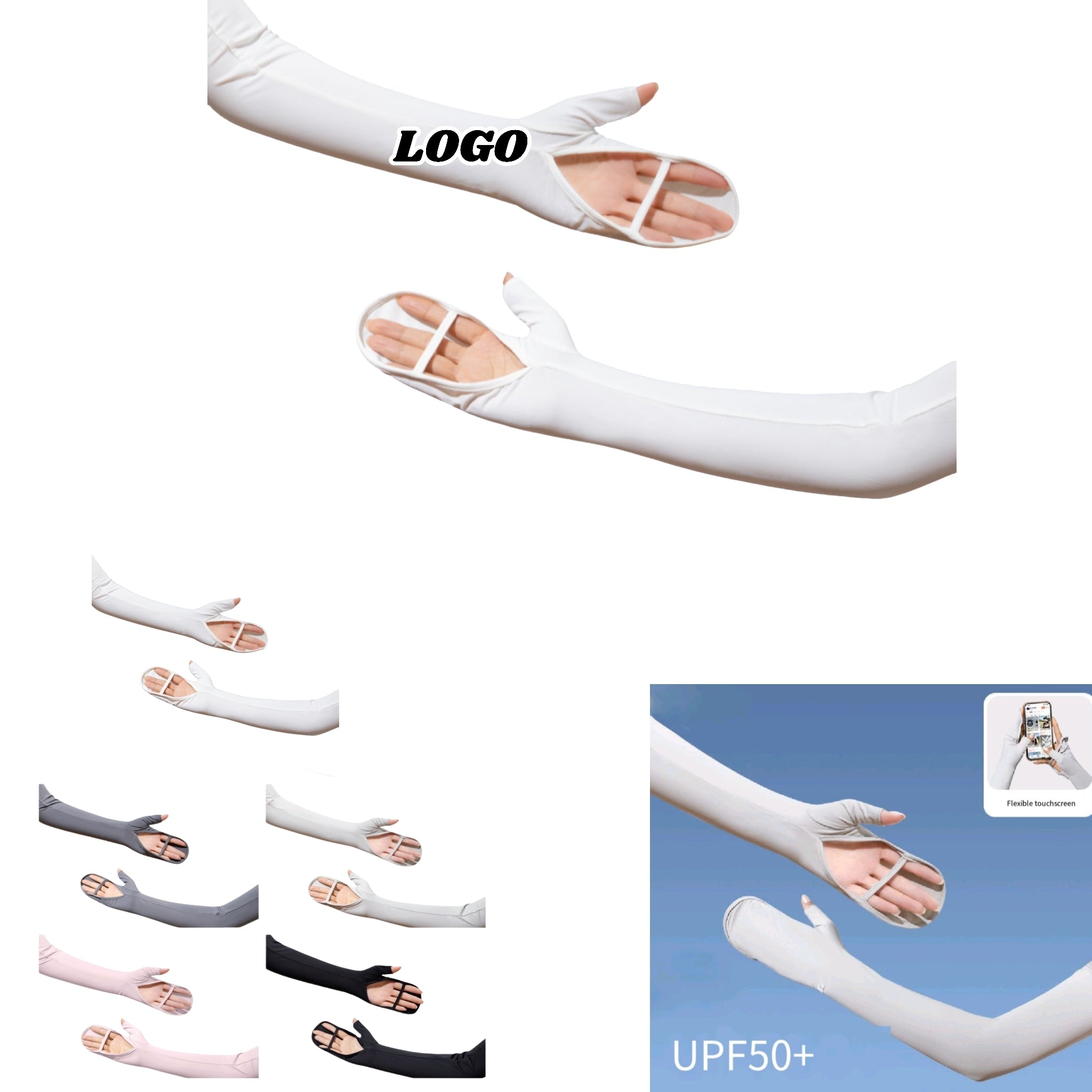 UPF 50 Sun Arm Sleeves Women Driving Cooling Cover