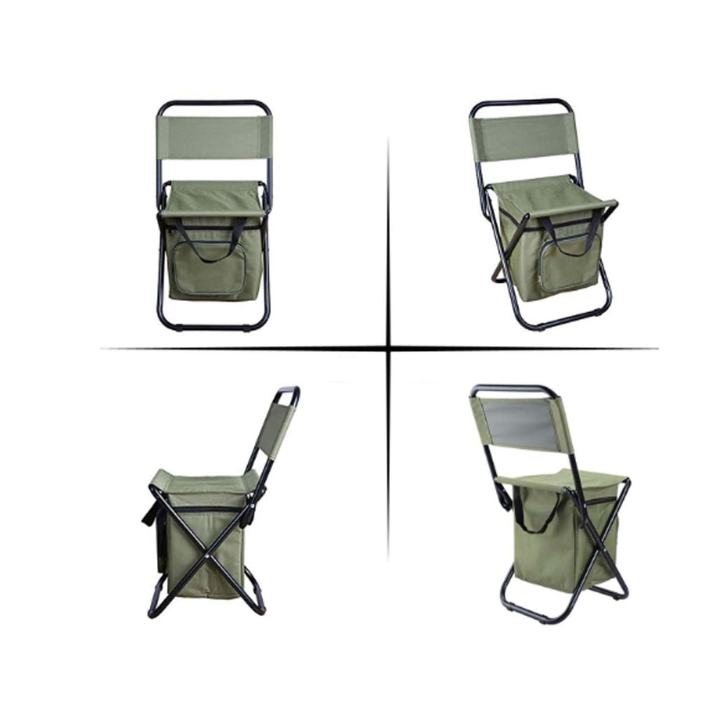 Folding Chair With Backrest And Insulated Bag