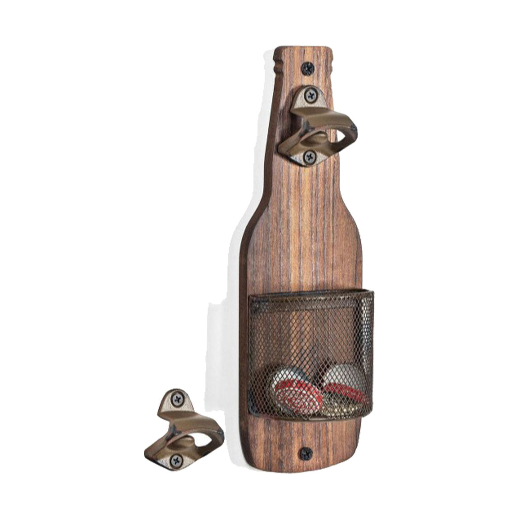 Magnetic Wooden Wall Mounted Bottle Opener