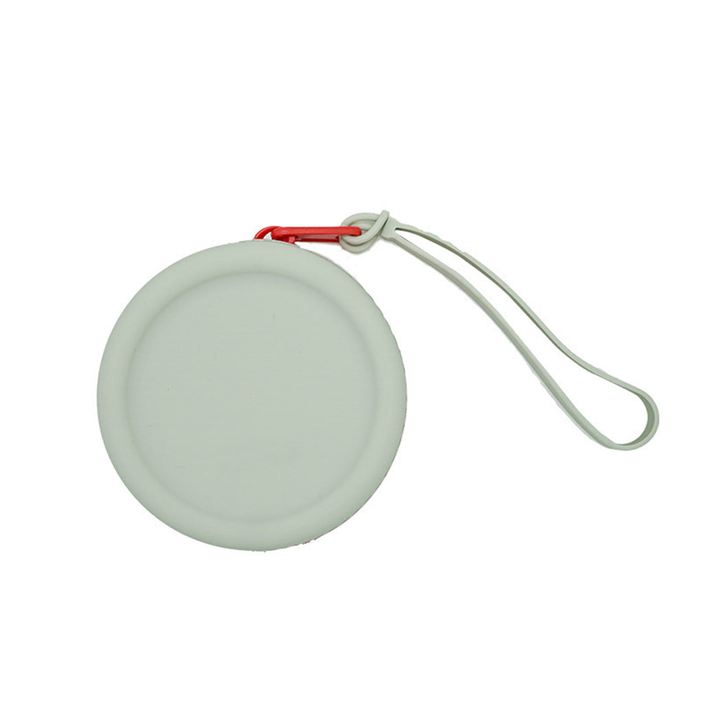 Zippered Round Silicone Pocket Coin Pouch