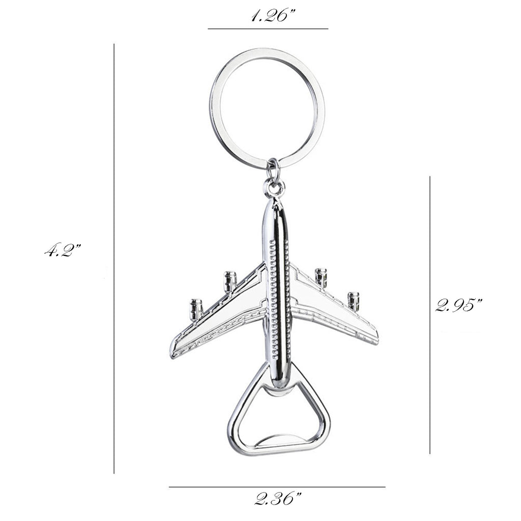 Airplane Keychain Beer Opener