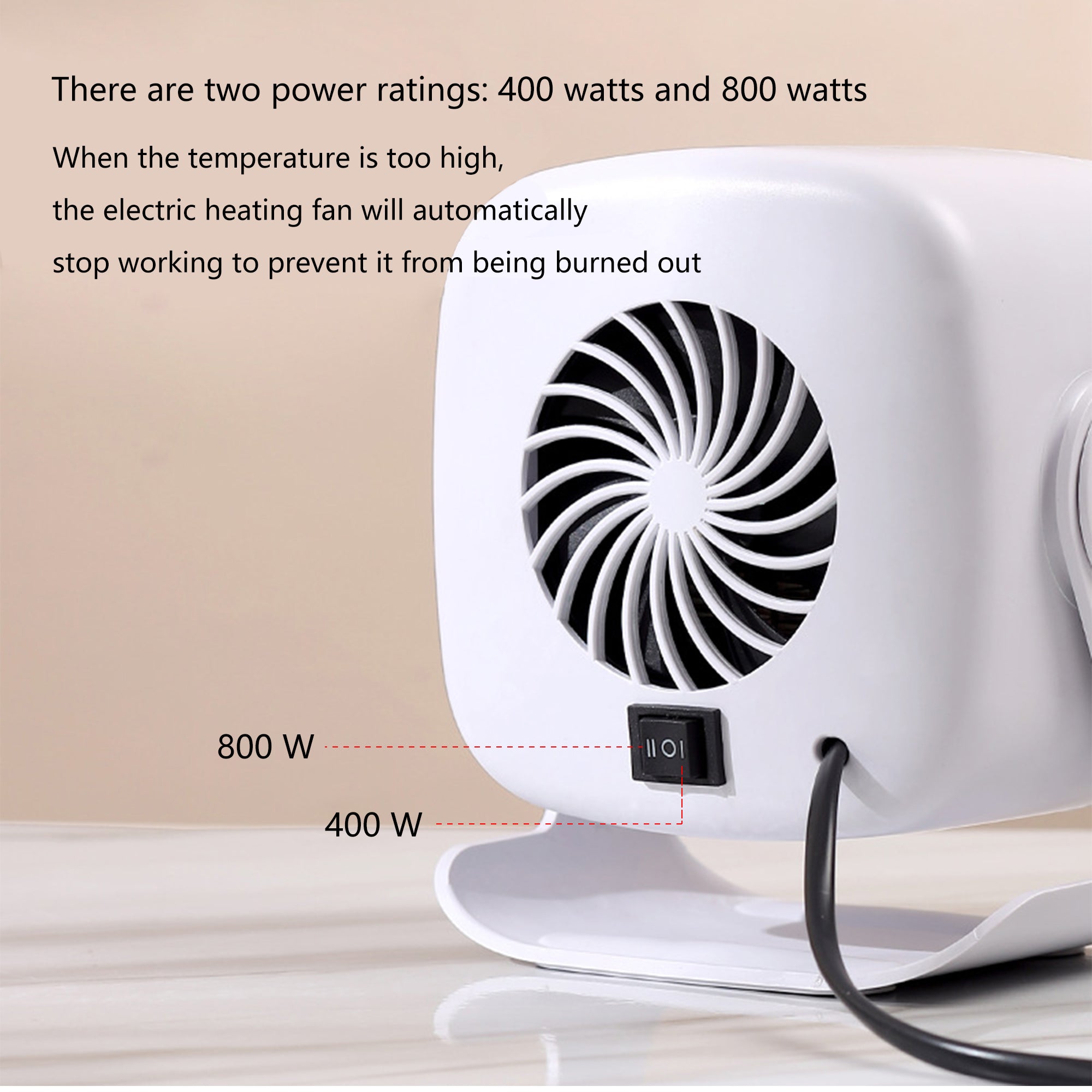 Space Portable Heater Overheating Protection Low Consumption