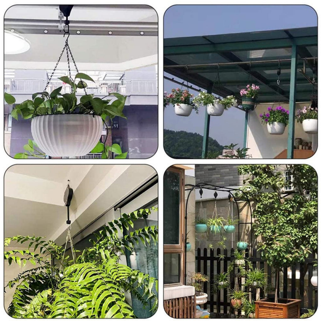Plant Pulley Retractable Hanger For Garden Baskets & Pots