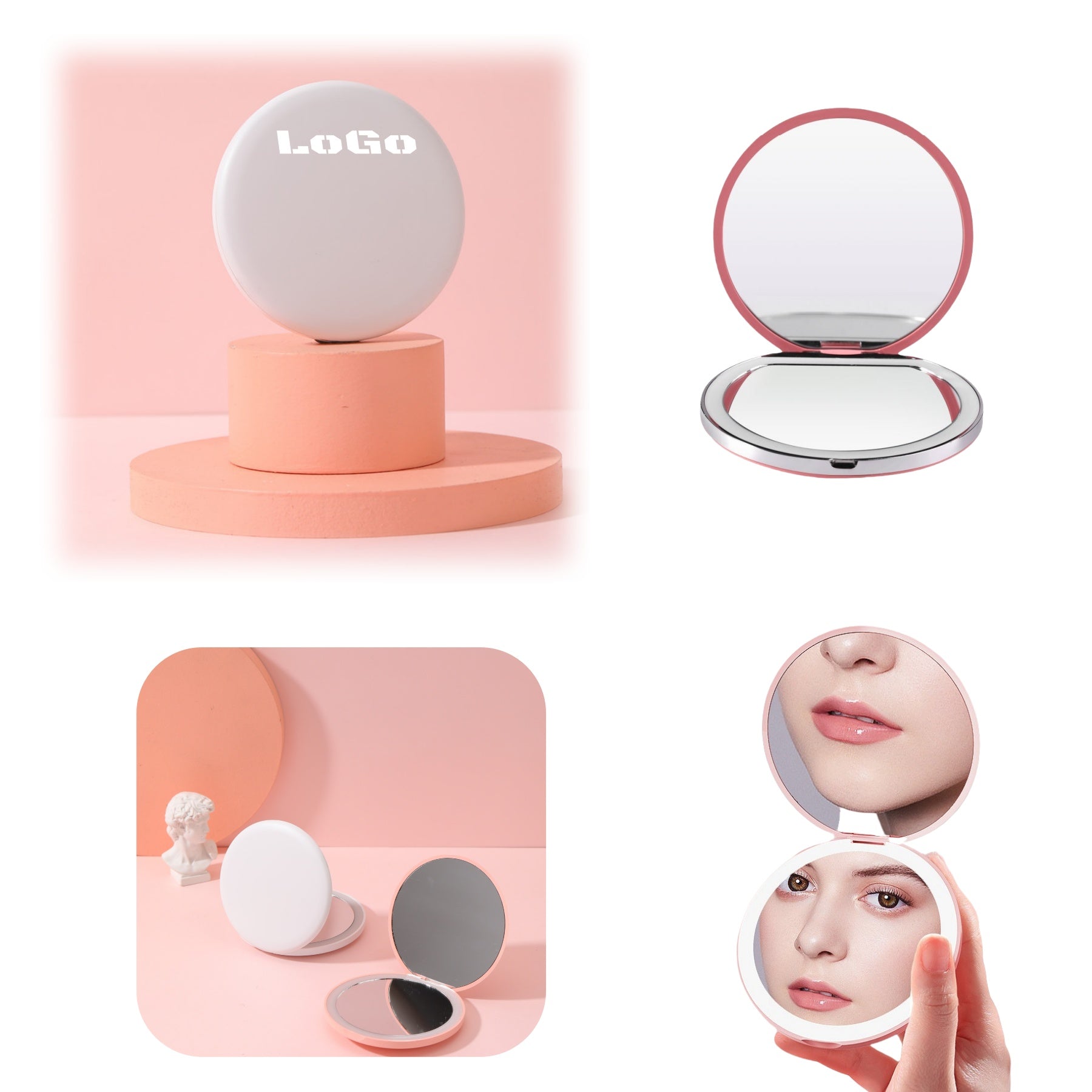 Mini Flip-top LED Makeup Mirror