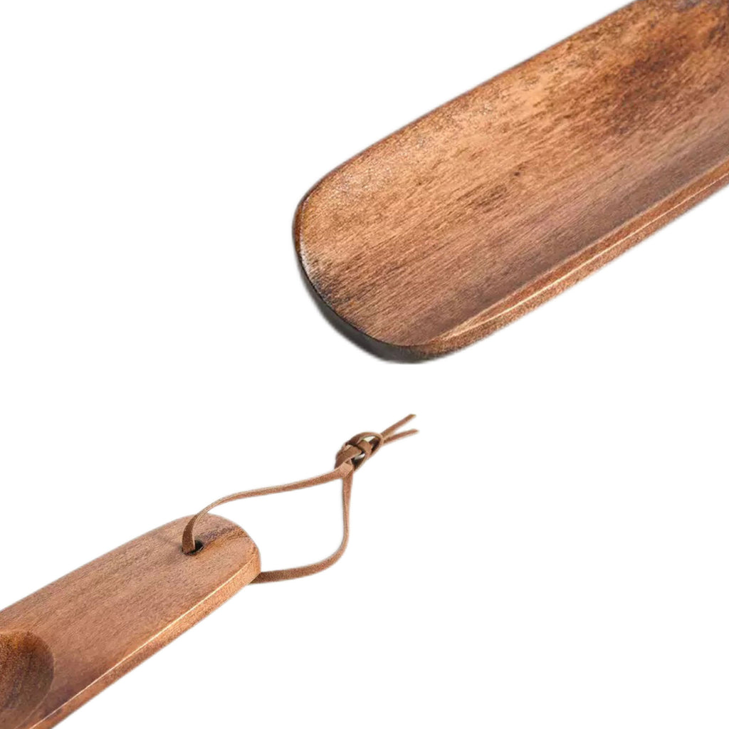 11.8" Handcrafted Beech Wood Long Handle Shoe Horn