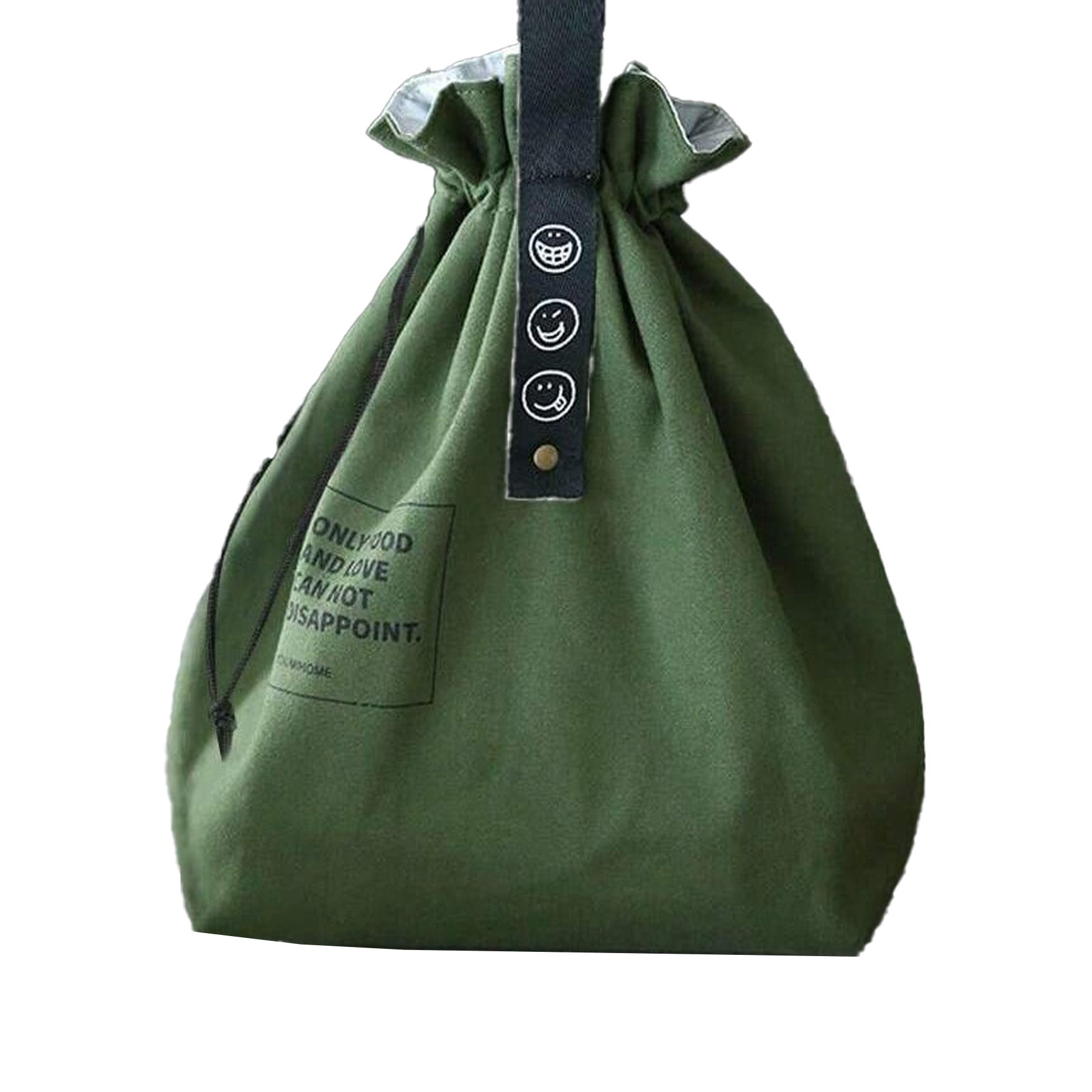 Double-layer Drawstring Portable Lunch Box Bag
