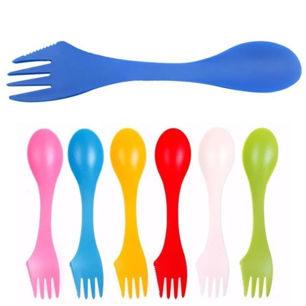 Plastic 3 In 1 Spoon Fork And Knife