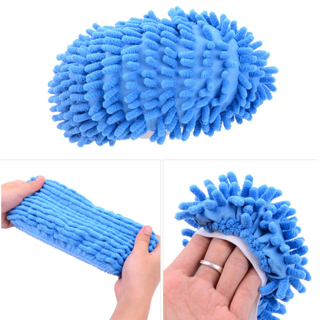 Machine Washable Chenille Mop Slippers House Cleaning