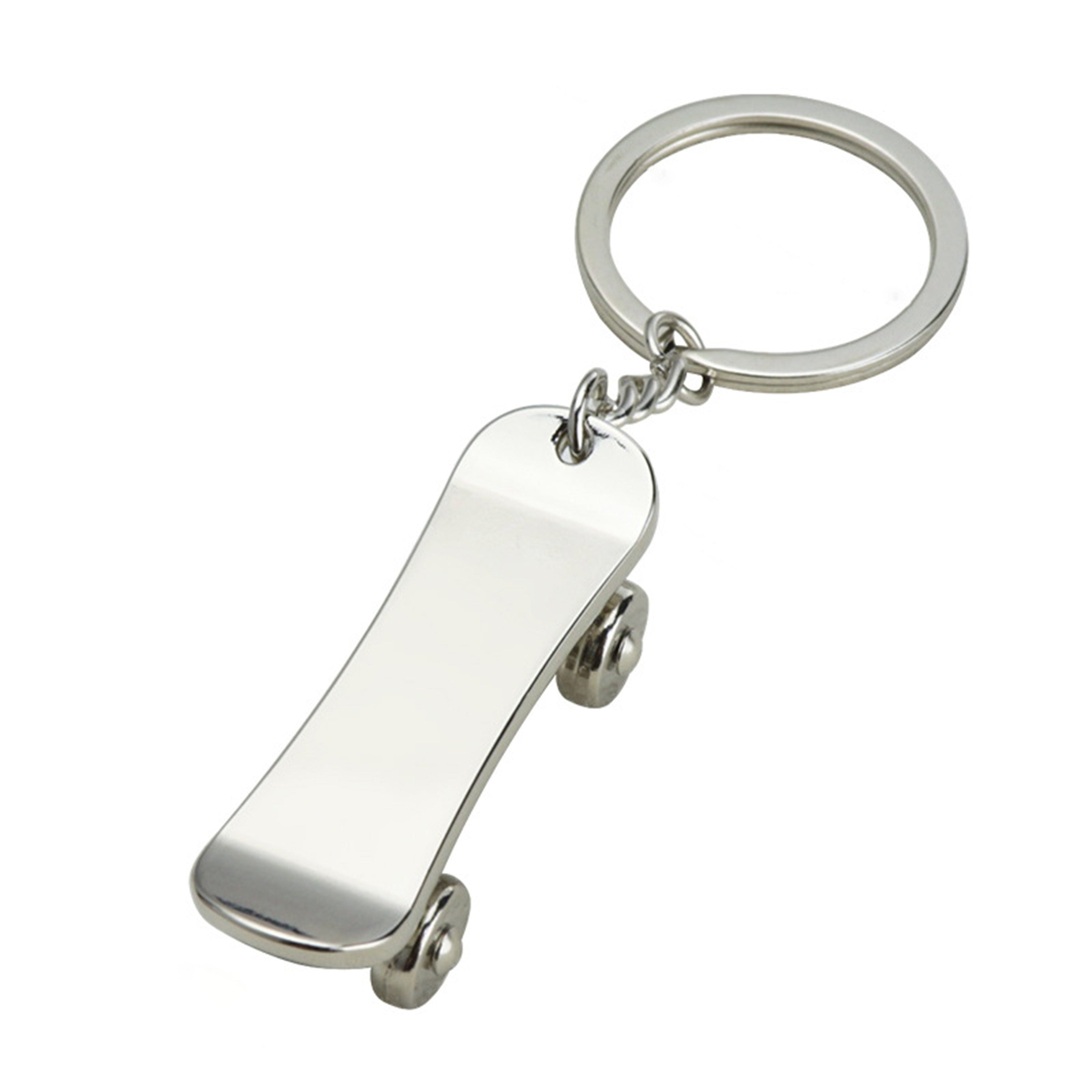 Zinc Alloy Skateboard Keychain