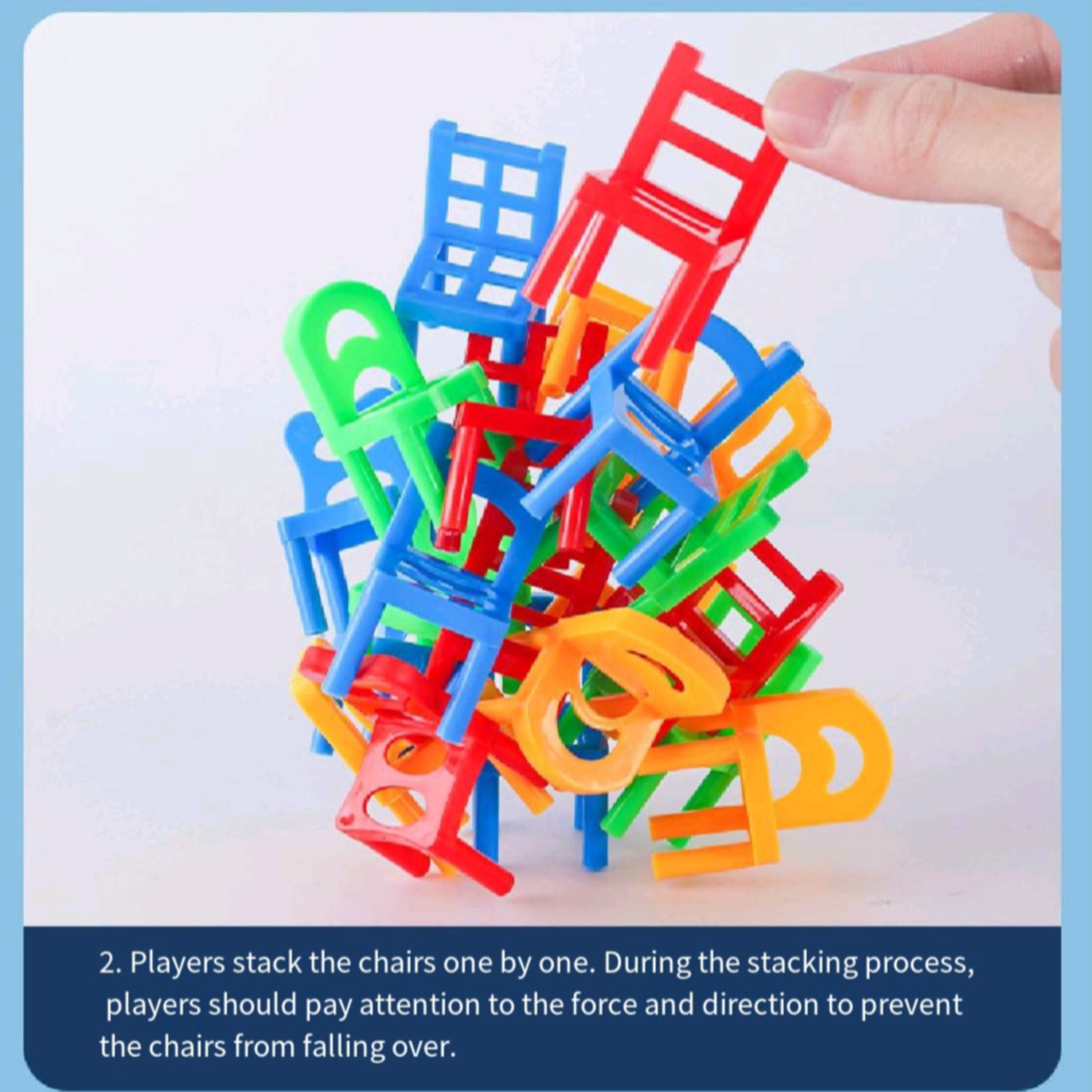 Stacking Chairs Toy Preschool Balance Game For Parent Child