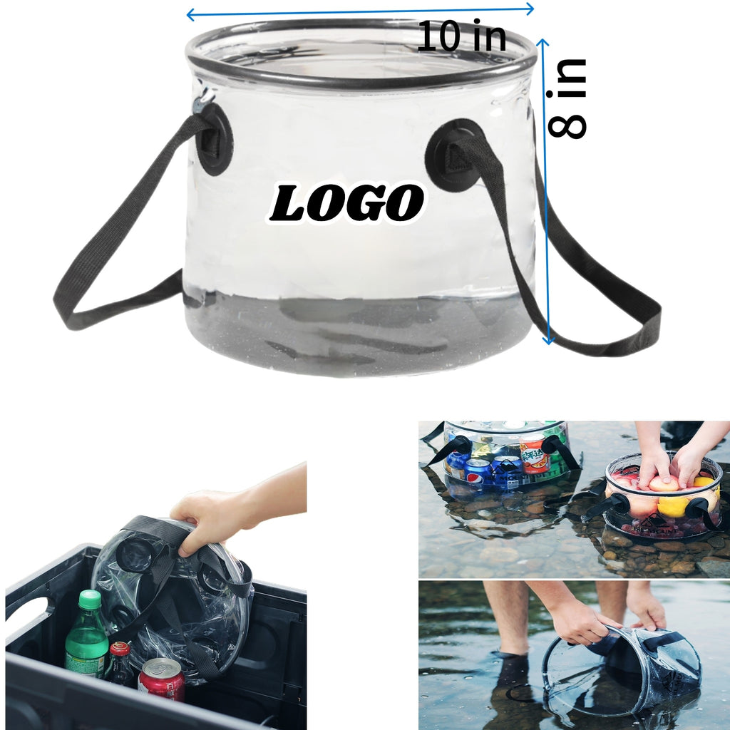 Transparent Round Folding Bucket