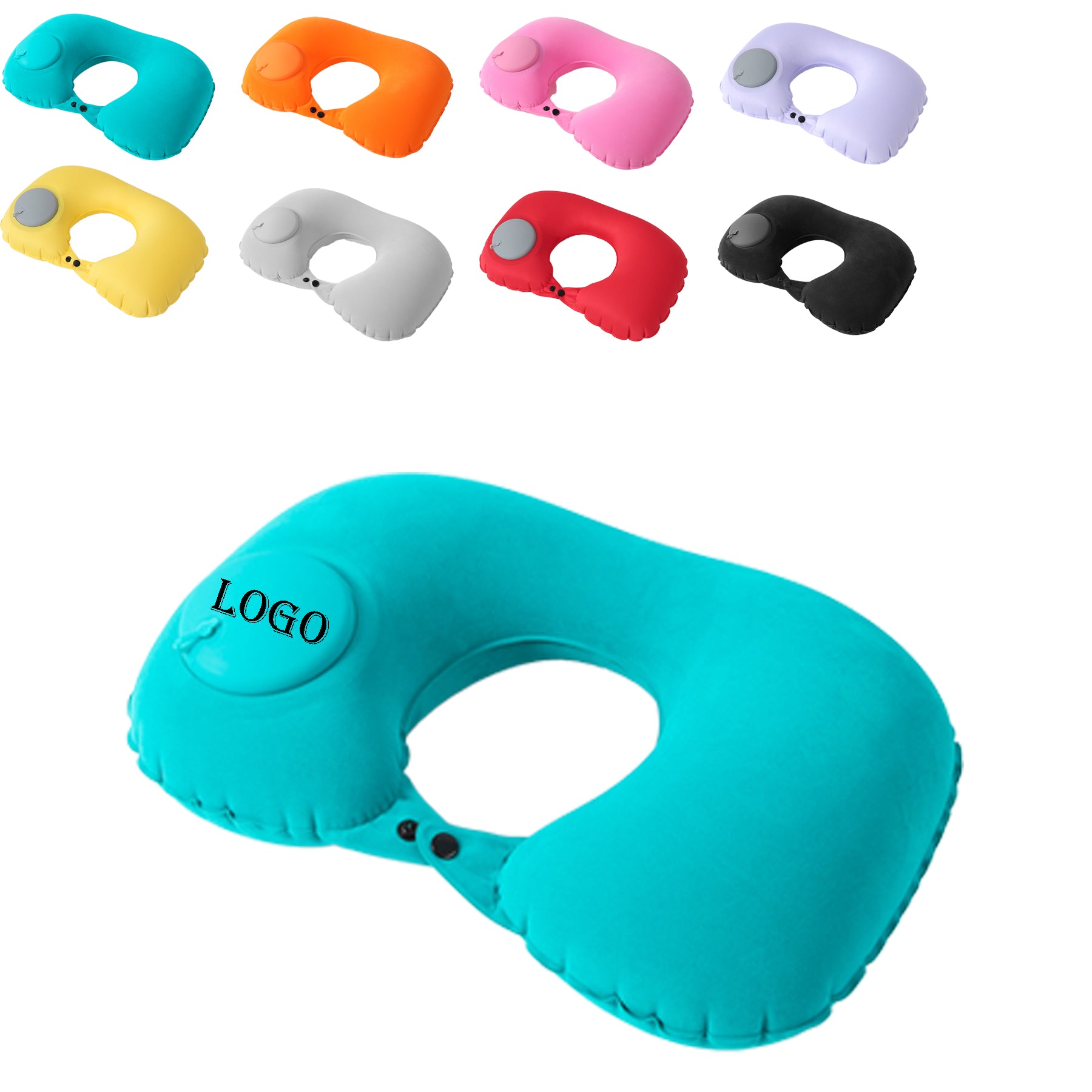 Inflatable U-Shaped Travel Pillow