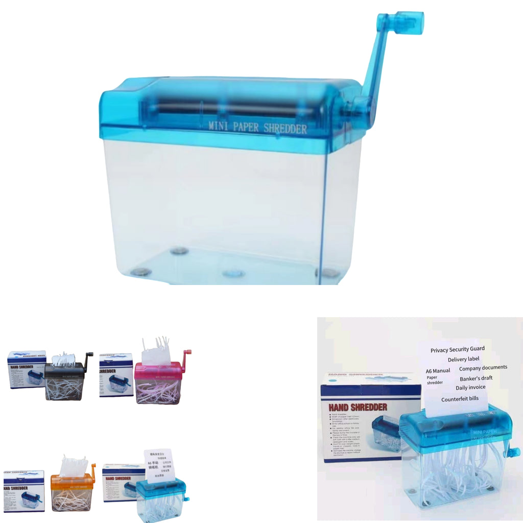 Hand Crank Paper Shredder - No Power Needed for Home Office