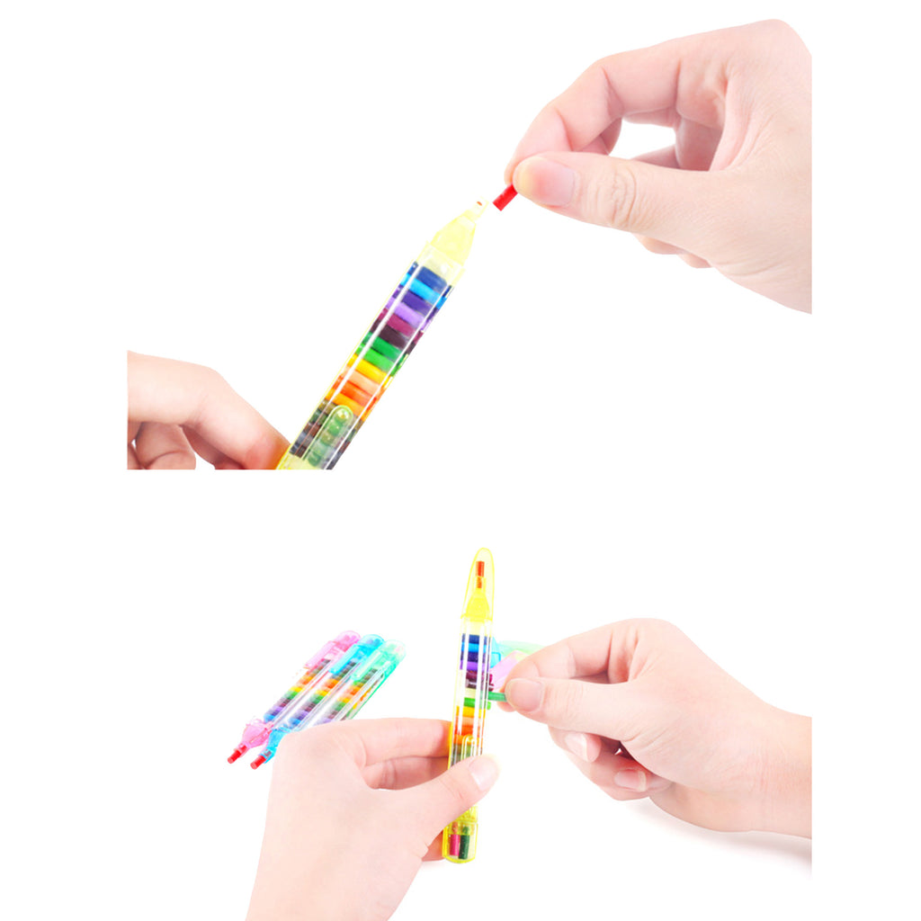 Children's Drawing Colorful Crayons