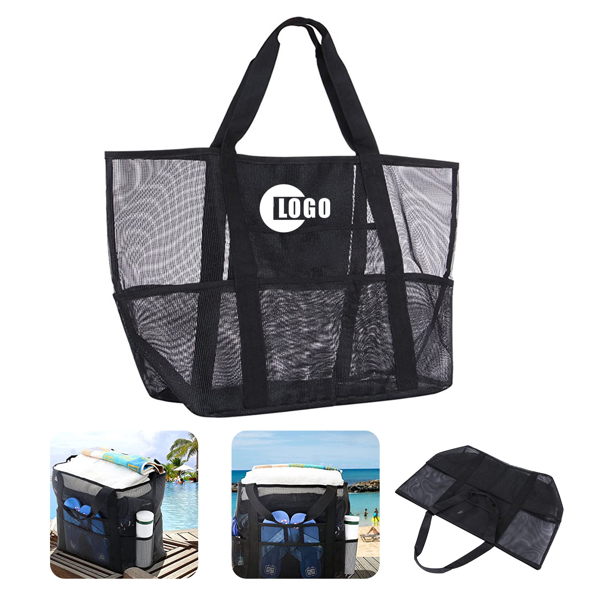 Mesh Beach Bag Over-Sized Tote