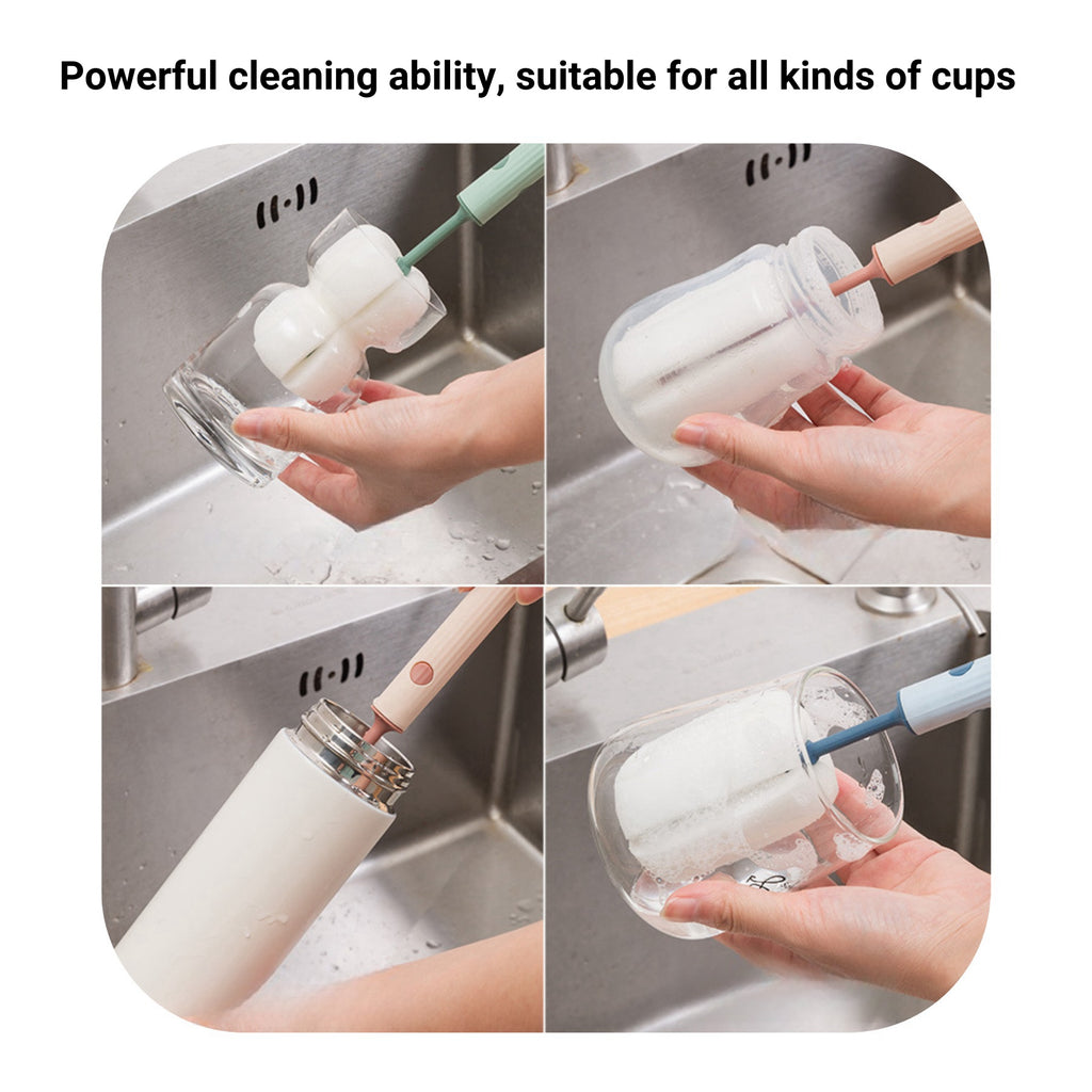 Long - Handled Sponge Cup Brush