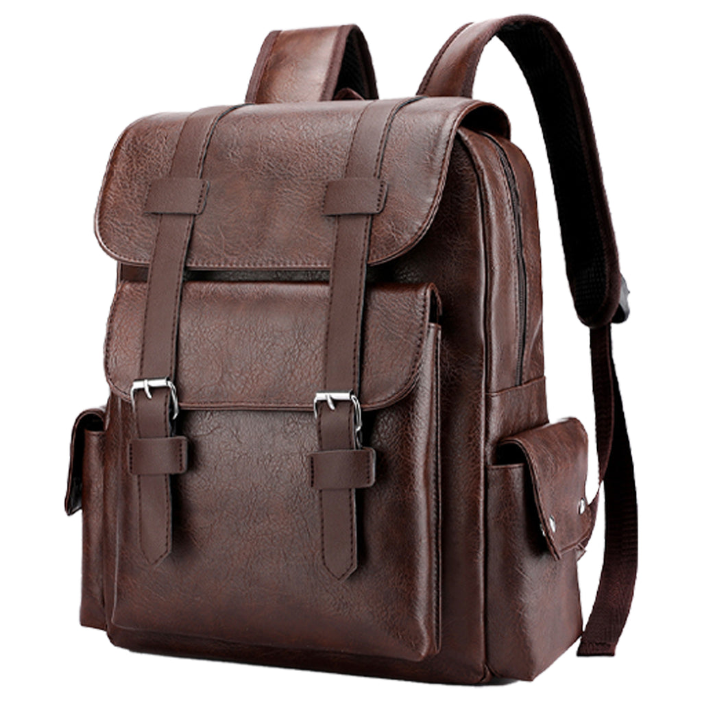 PU Leather Travel Laptop Backpack