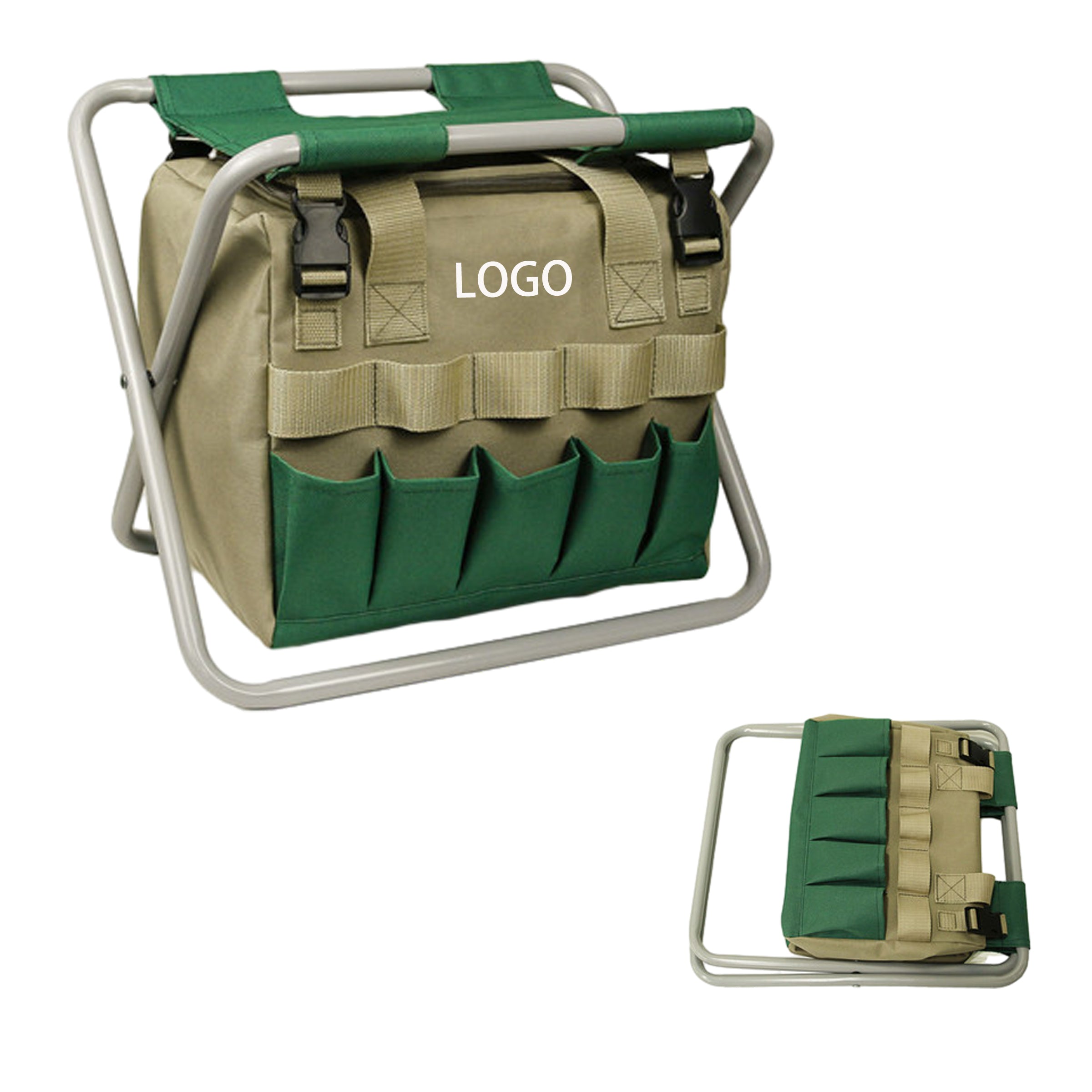 Folding Garden Stool With Detachable Tote