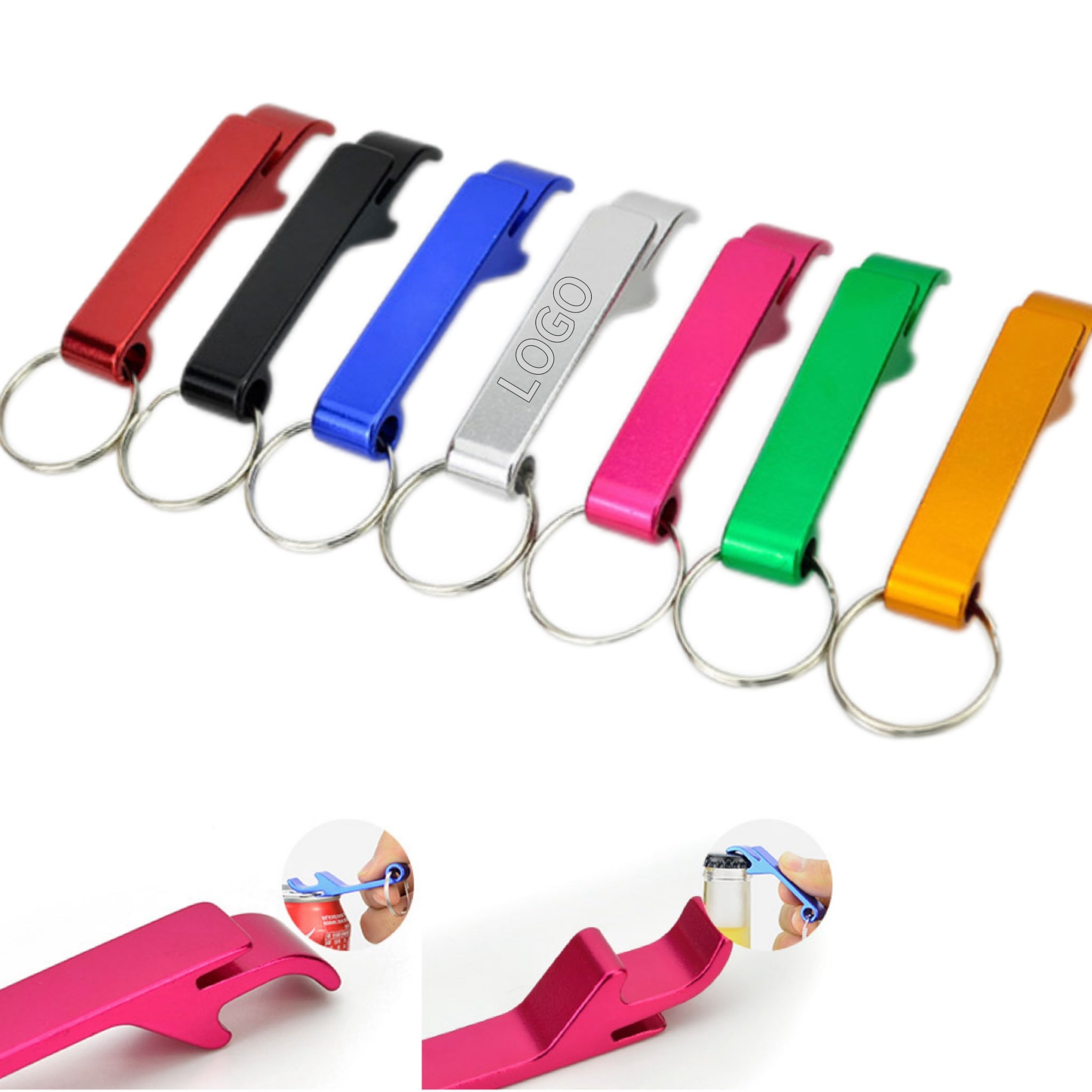 Aluminum Alloy Bottle Opener Keychain