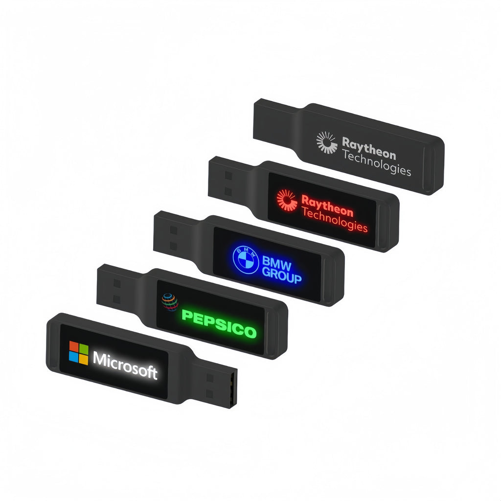 8GB Flash Drive With LED Light Up Logo