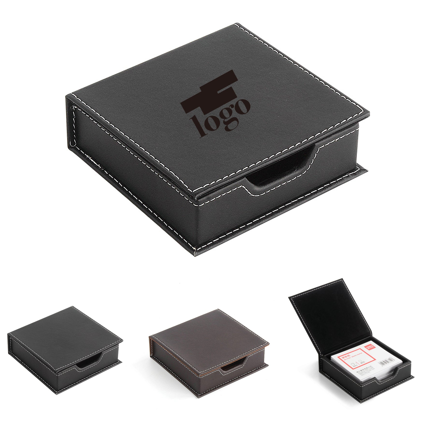 Leather Sticky Note Box