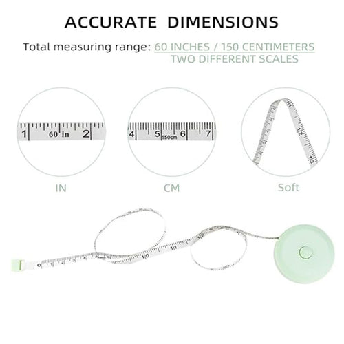 60-Inch Double-Sided Scale Retractable Tape Measure
