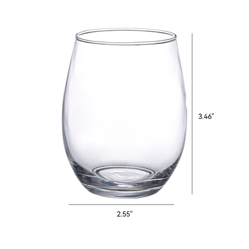 6 Oz Libbey Stemless Wine Glasses