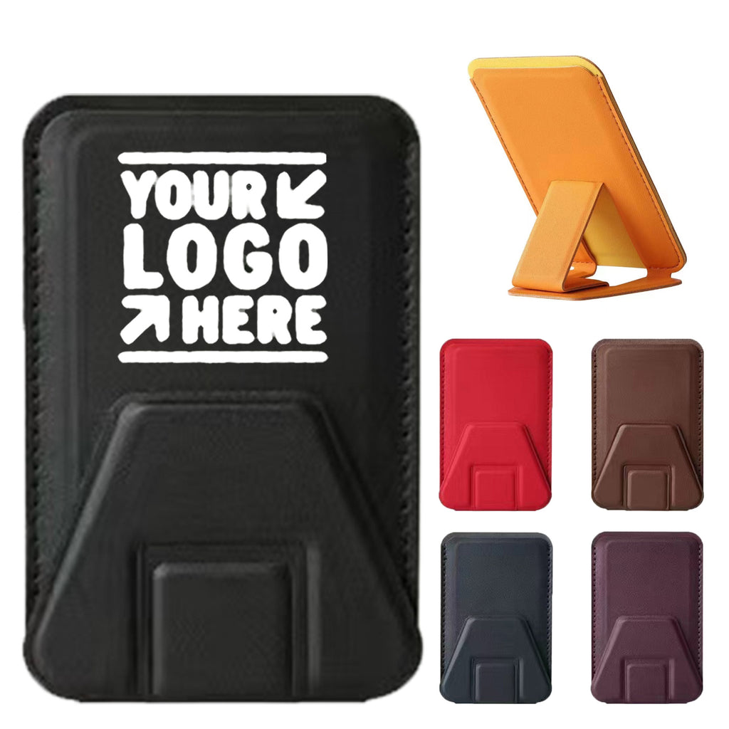 Folding Leather Card Holder Phone Stand