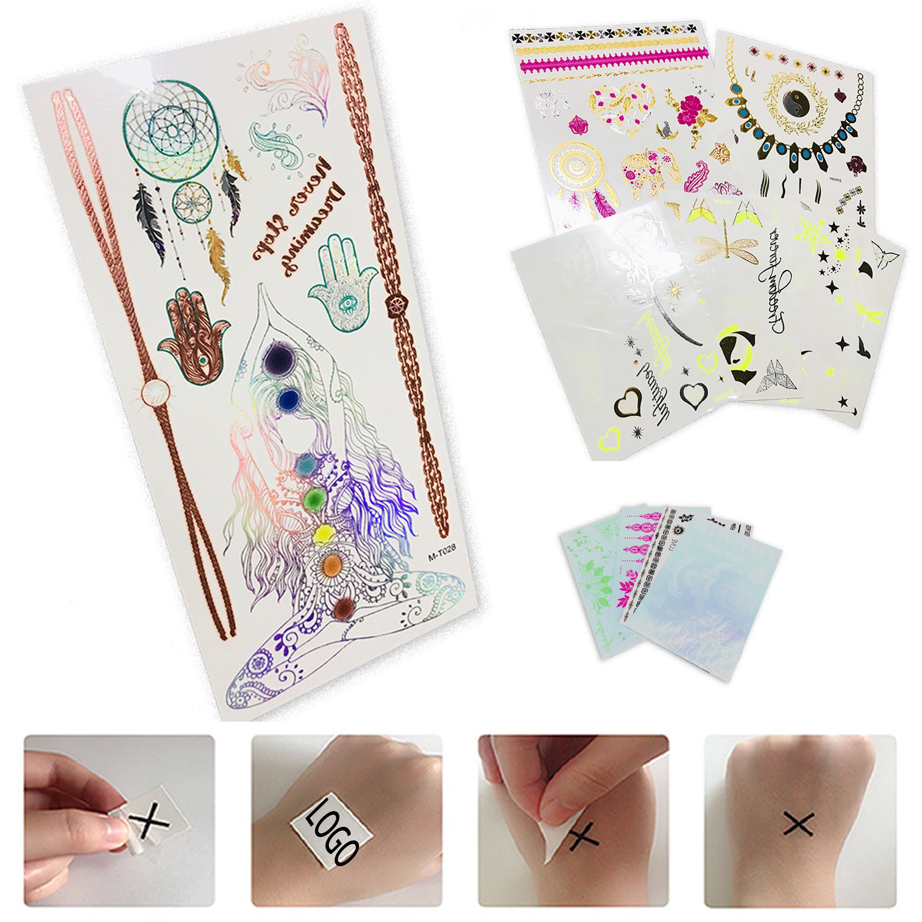 Non-Toxic Customizable Waterproof Tattoo Stickers