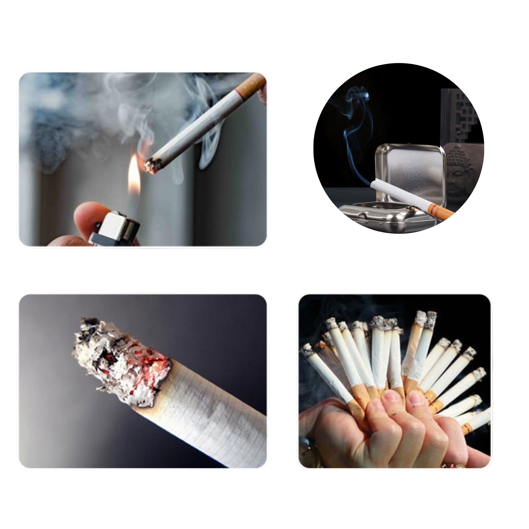 Portable Stainless Steelashtray With Lid