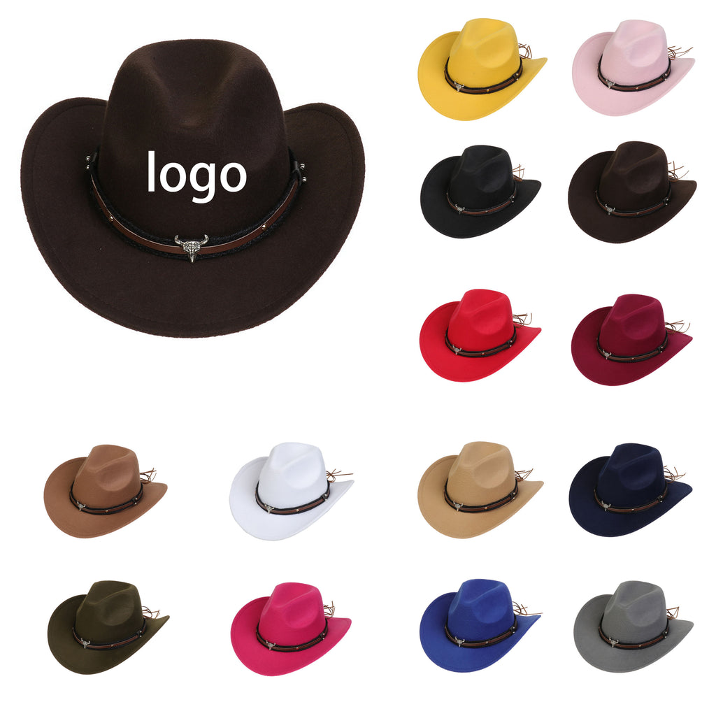 Large Western Cowboy Style With Cow Head Decoration With Hat