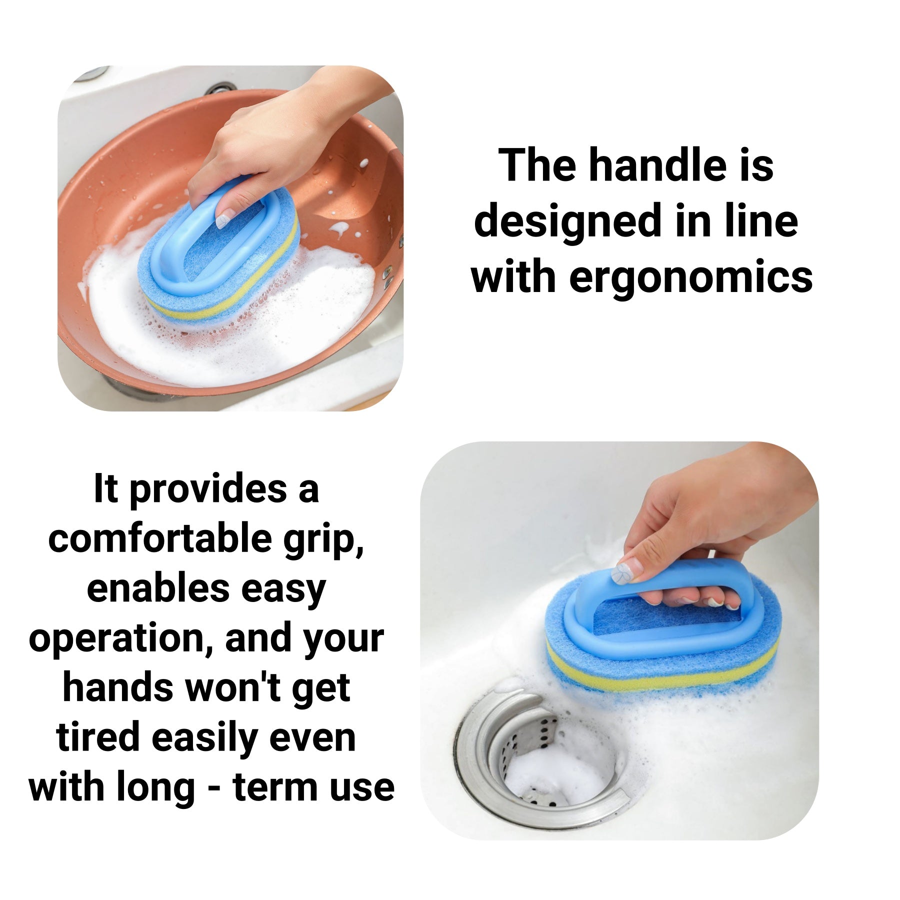 Three - Layer Thick Sponge Cleaning Brush