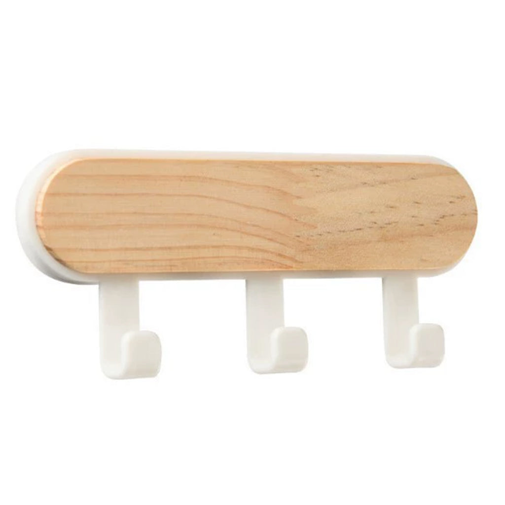 Wooden Self Adhesive Wall Mounted Hooks