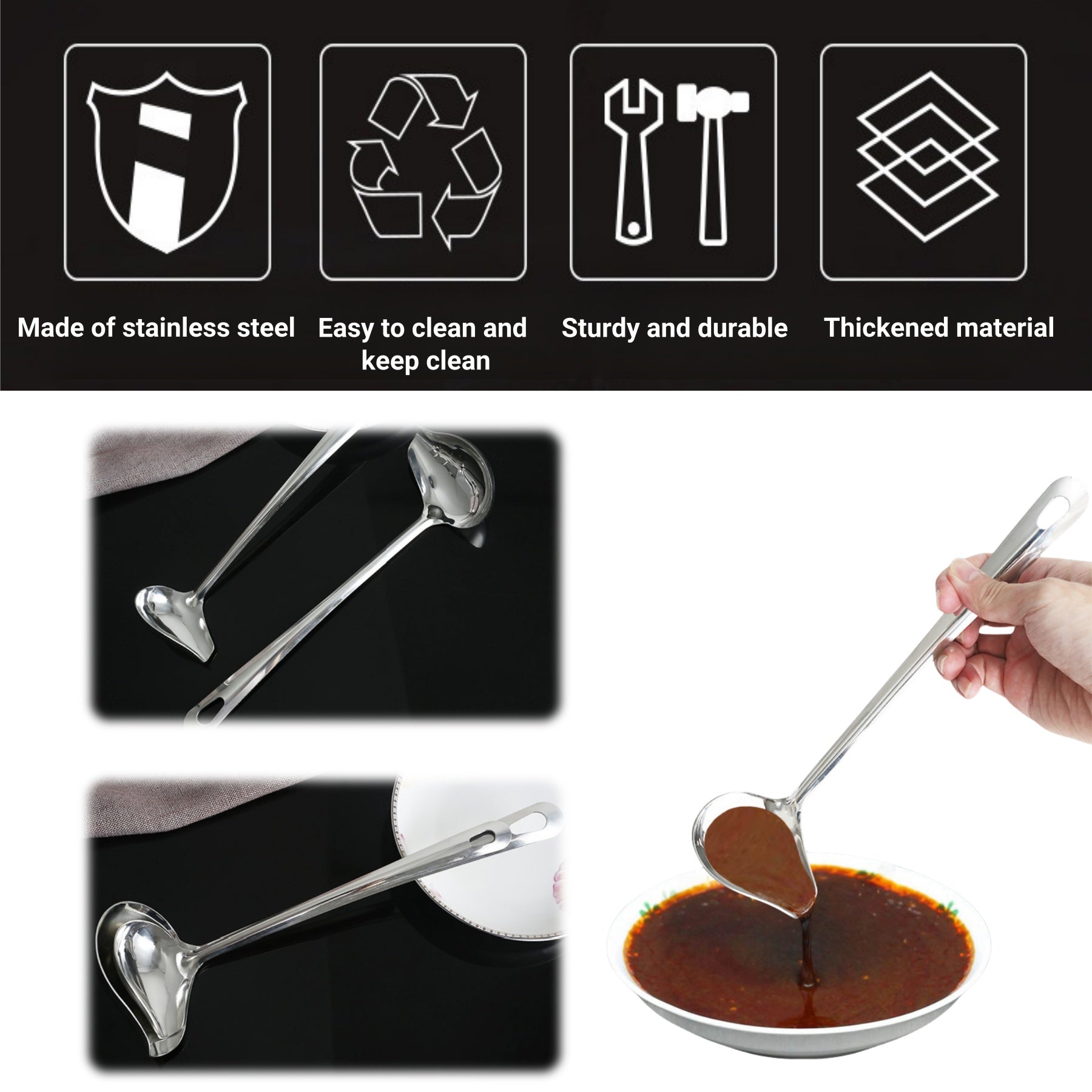 Stainless Steel Duck - Billed Sauce - Pouring Spoon