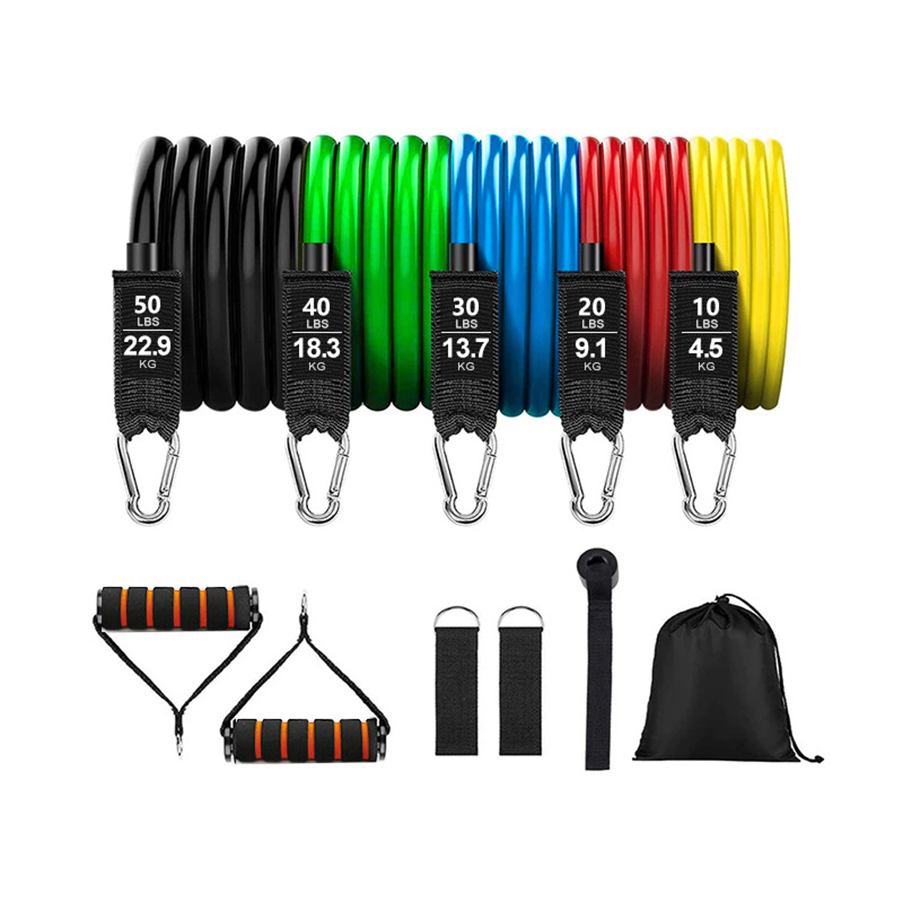 Exercising Bands Set for Strength Training Equipment at Home