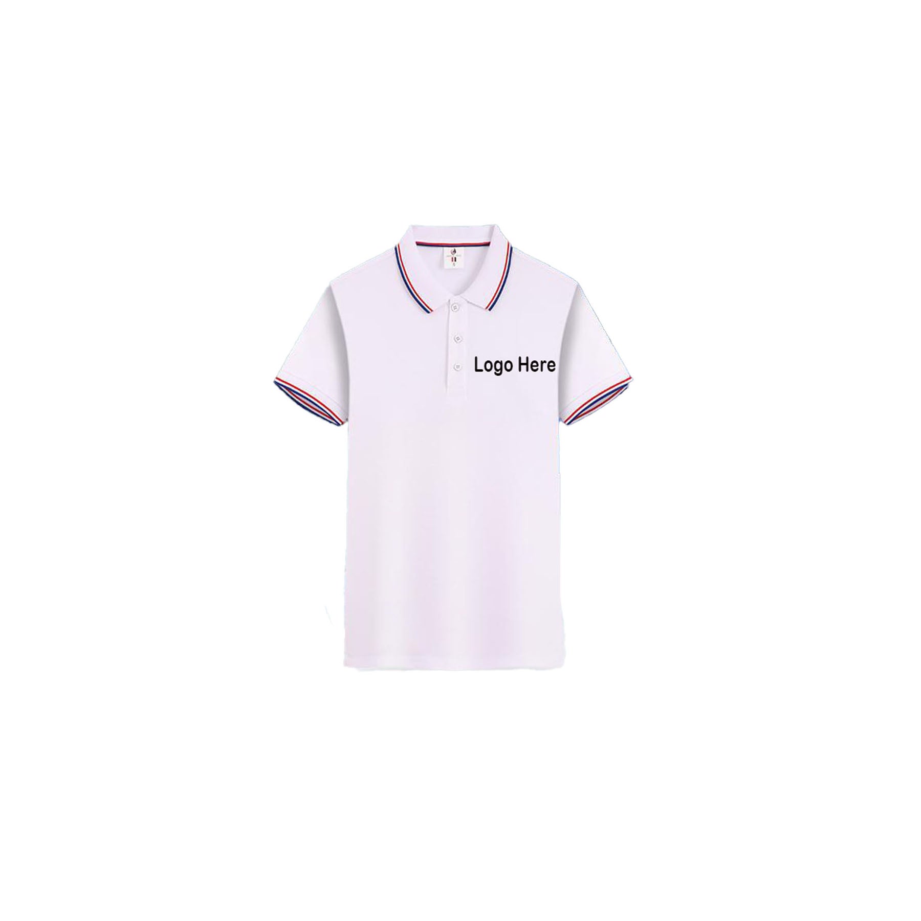 Men'S And Women'S Embroidered Short Sleeve Ventilated Polo