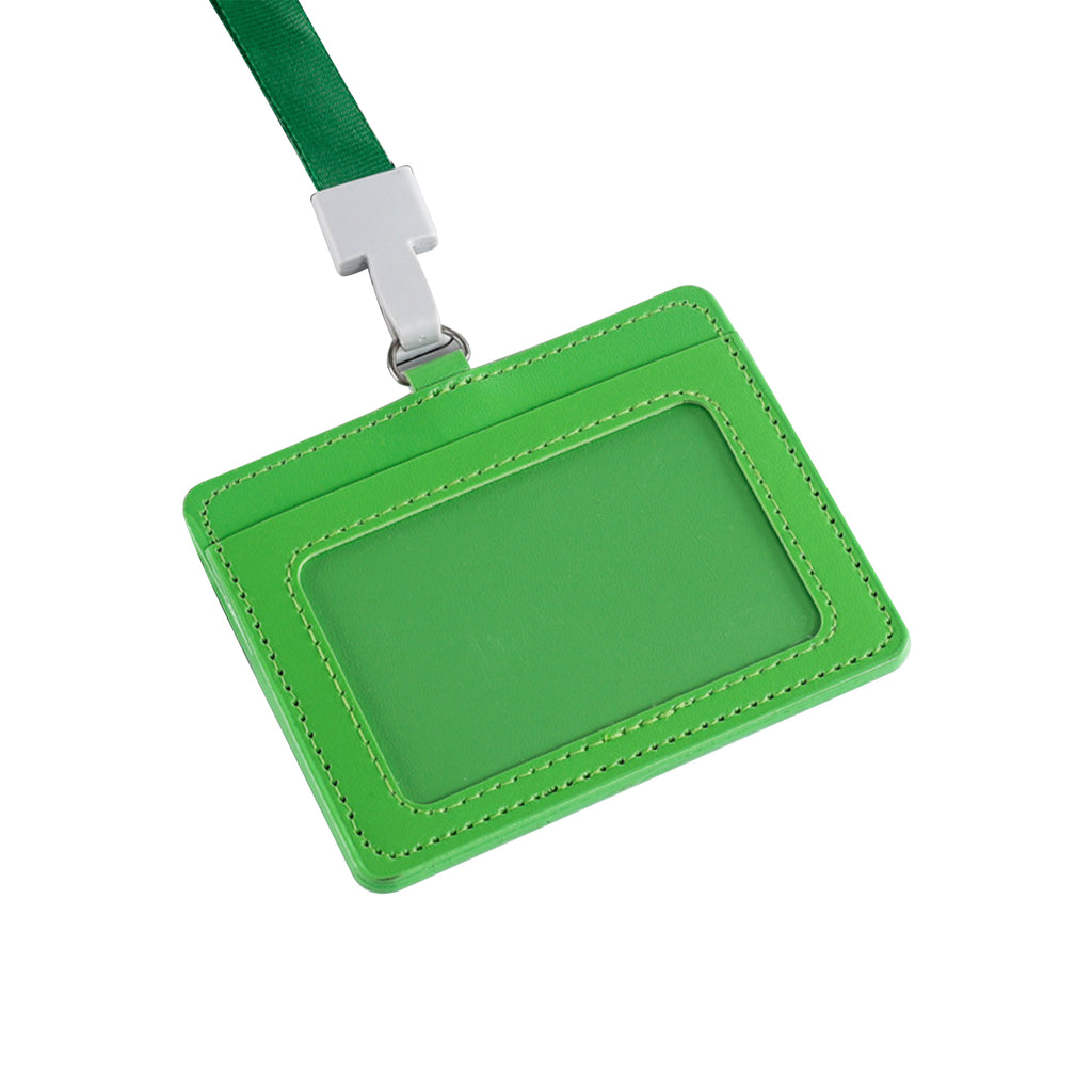 Horizontal Dual Side PU Leather Card Holder