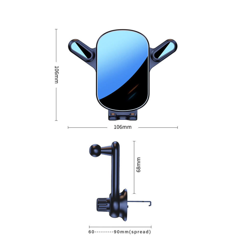 Mirror Car Air Vent Stand Phone Holder With Extended Hook