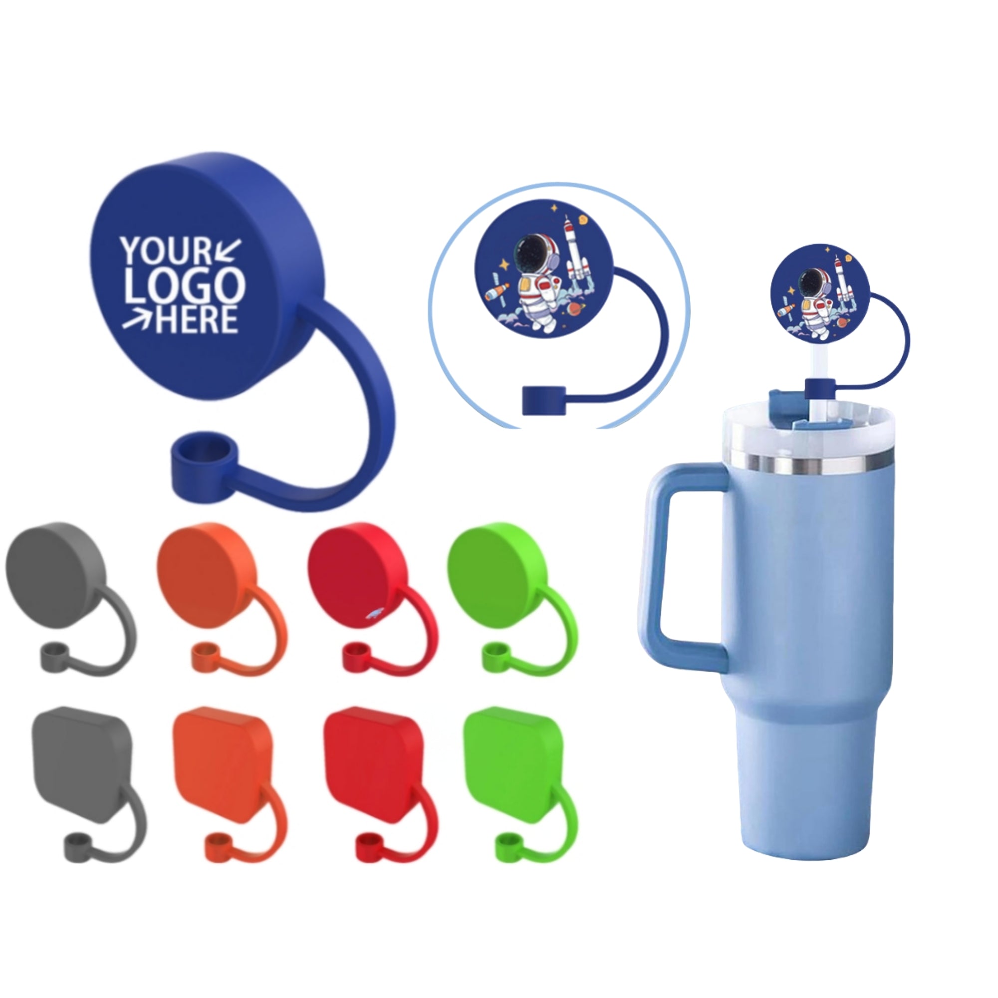 Silicone Straw Topper Cover