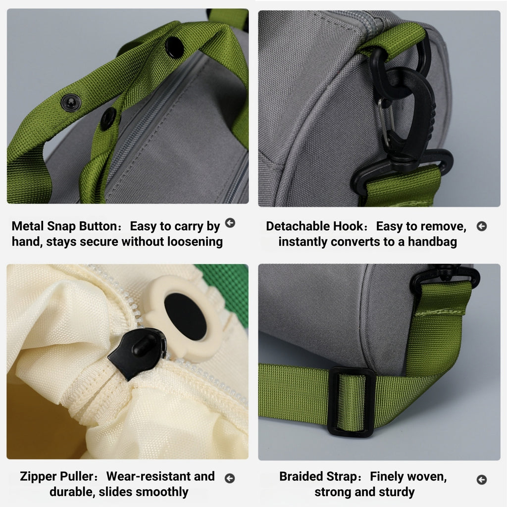 Waterproof Cylindrical Crossbody Handbag
