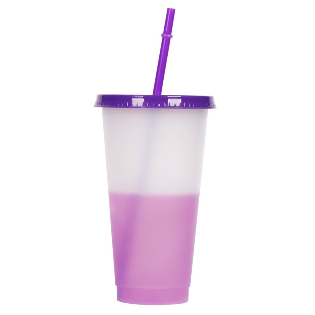 24oz Color Changing Cups With Lids And Straws