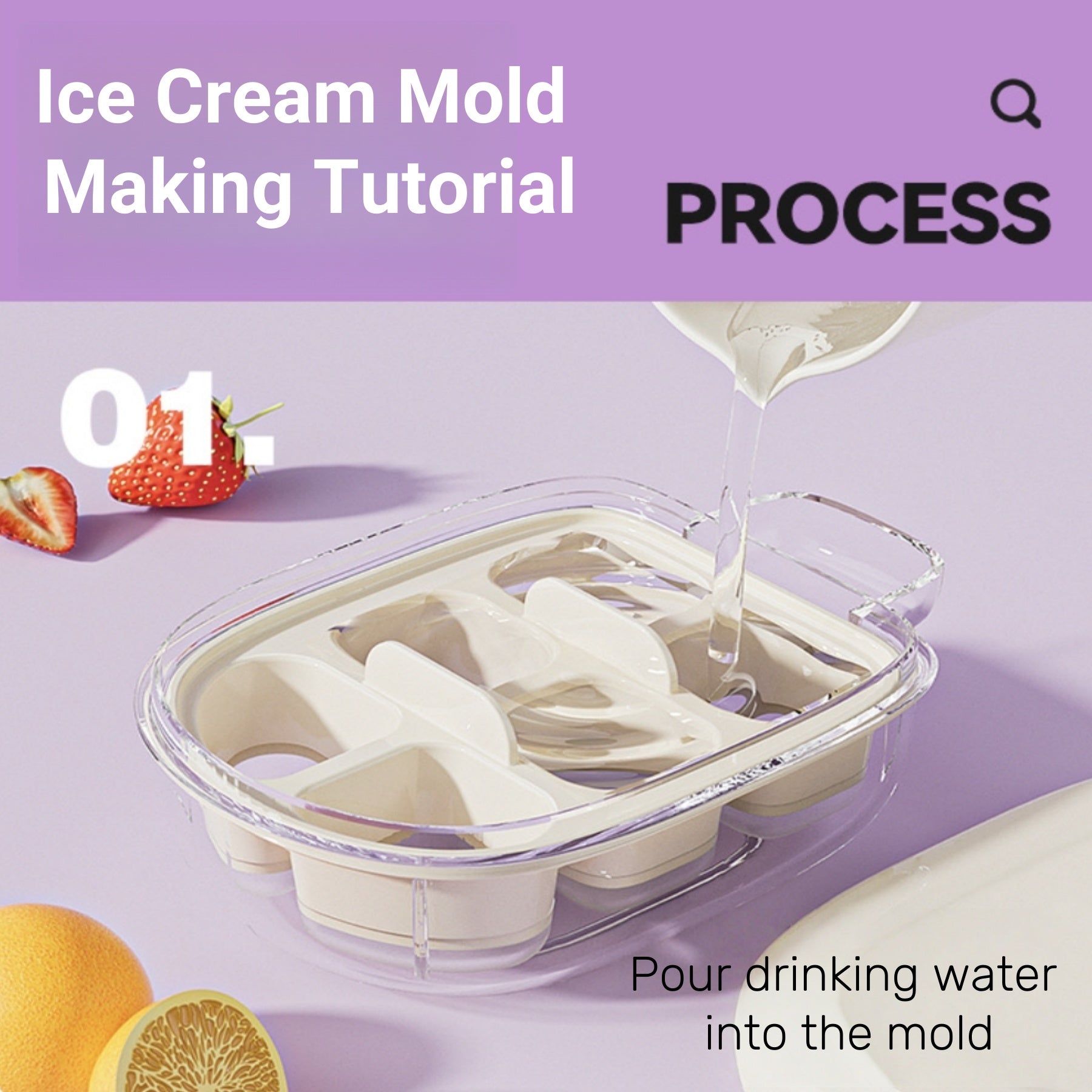 Food-grade Ice Cube Tray With Lid