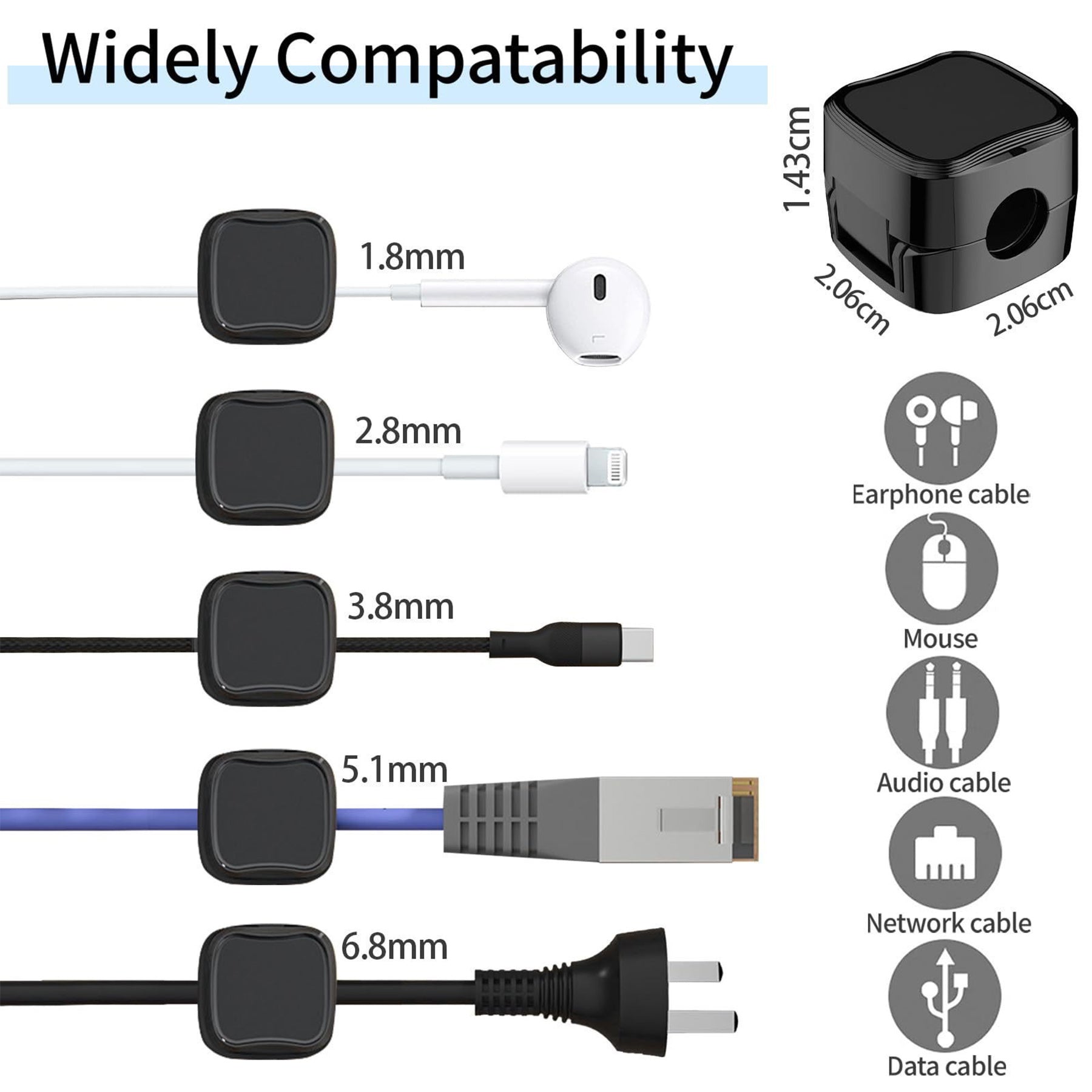Self Adhesive Magnetic Cable Organizer Clip