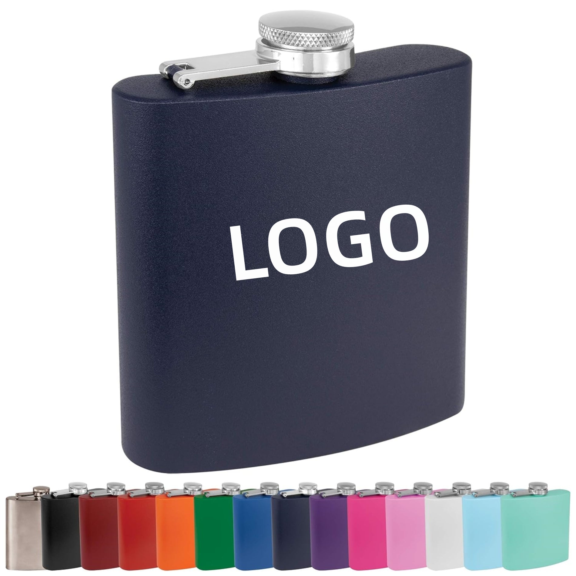 6 OZ Colored Stainless Steel Flask