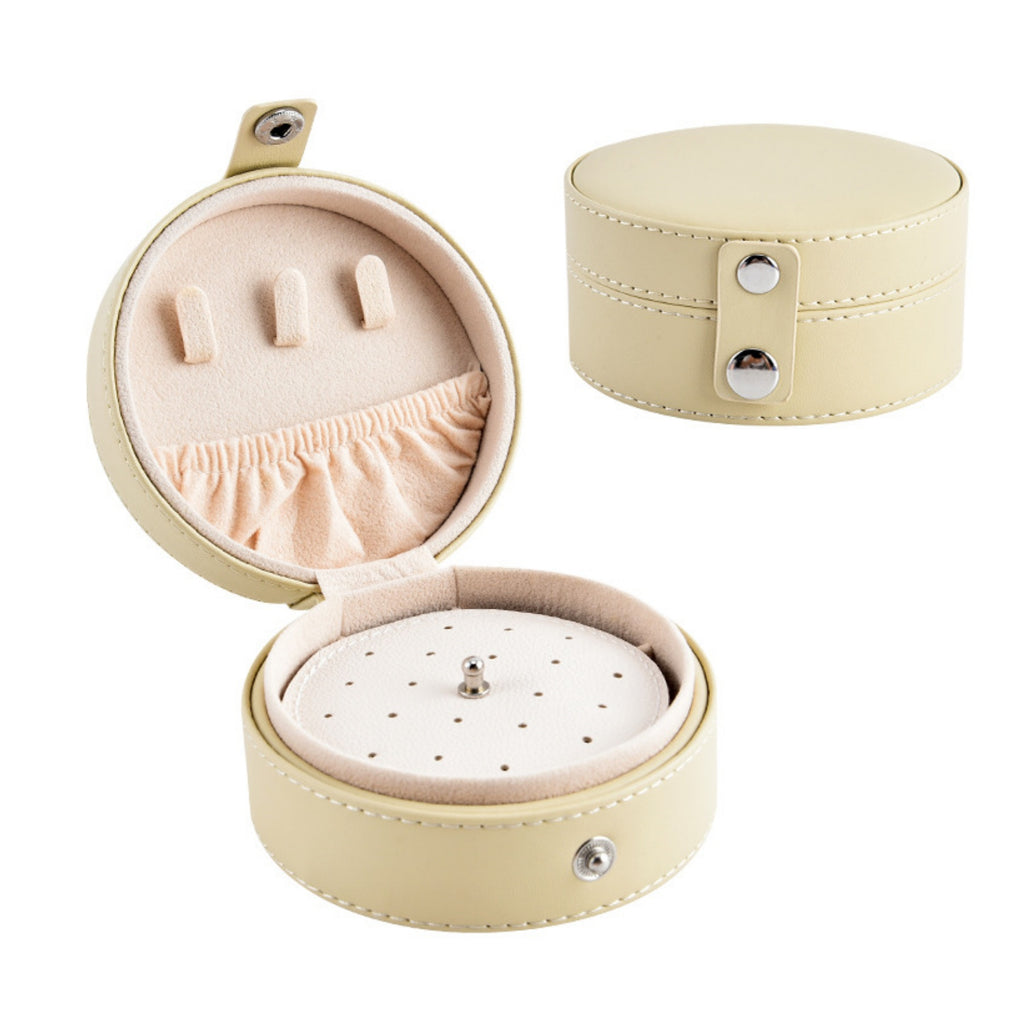 Portable Round Jewelry Box