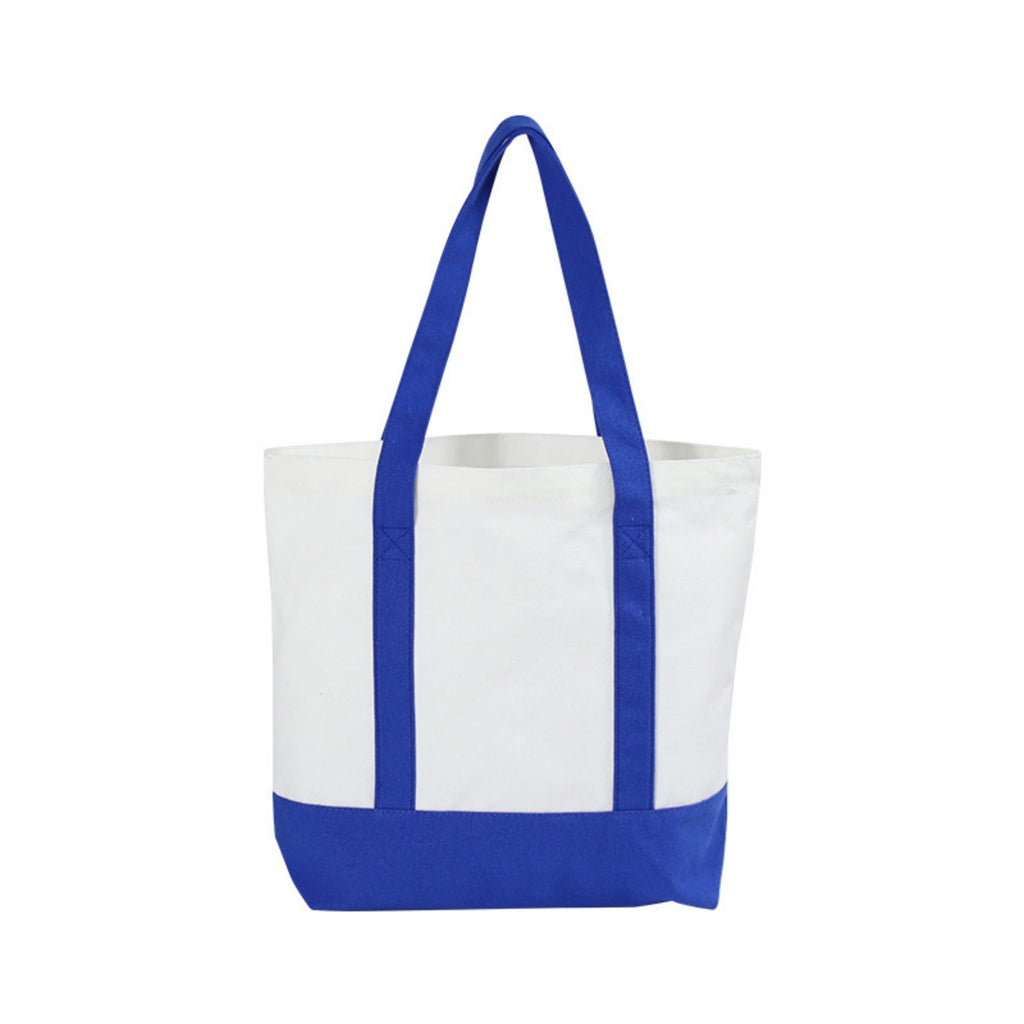 12Oz Fashion Two Tone Cotton Canvas Tote Bag