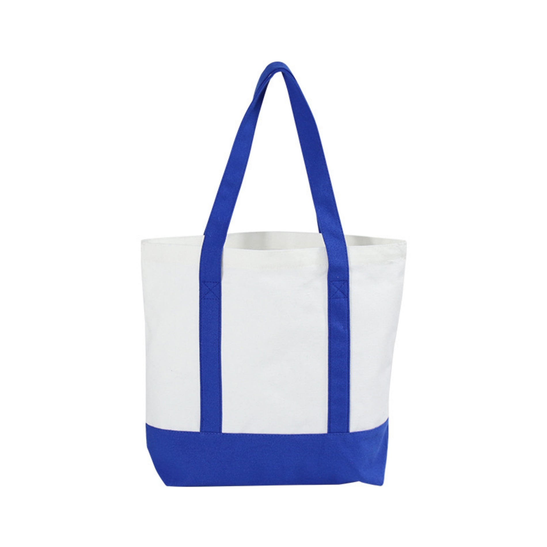 12Oz Fashion Two Tone Cotton Canvas Tote Bag