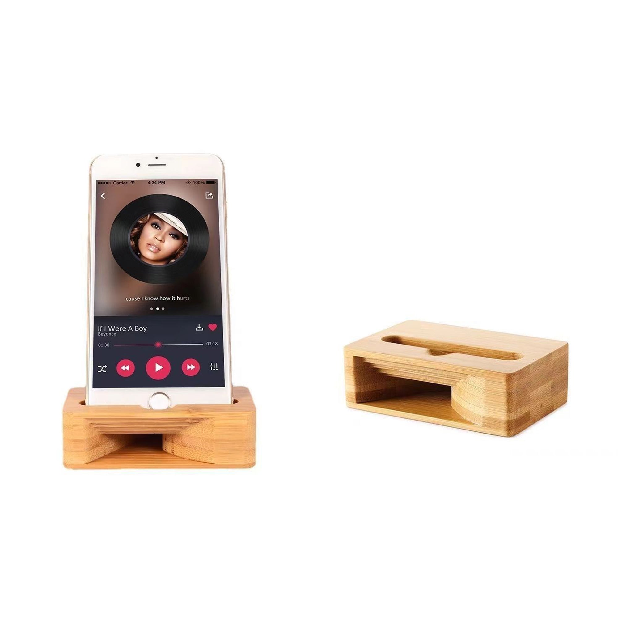 Wooden Sound Amplifier Stand Holder