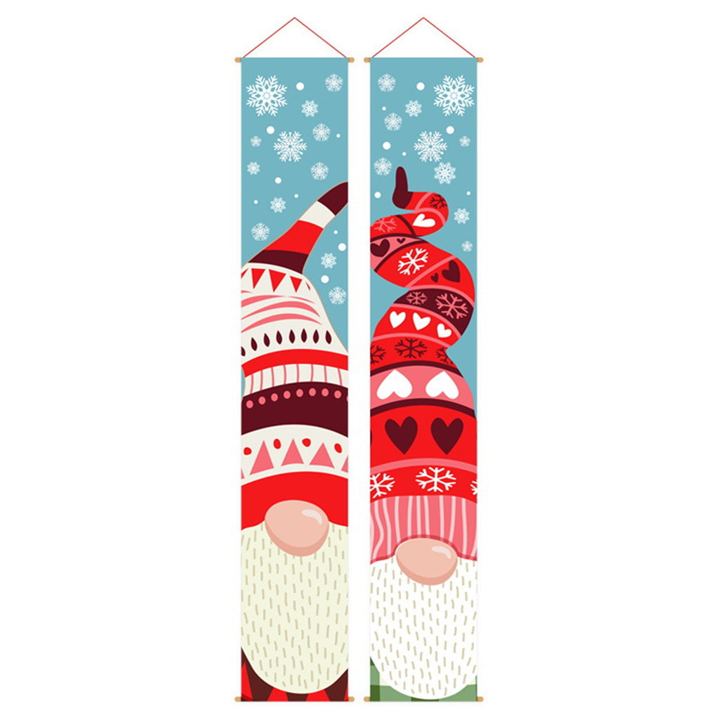 Christmas Door Decorations Xmas Porch Banner Hanging Banners Couplet